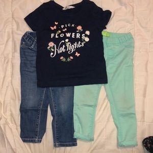 Bundle!! 2 jeans + Shirt!! Mix & Match